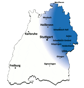 Das Einzugsgebiet in Baden-Württemberg